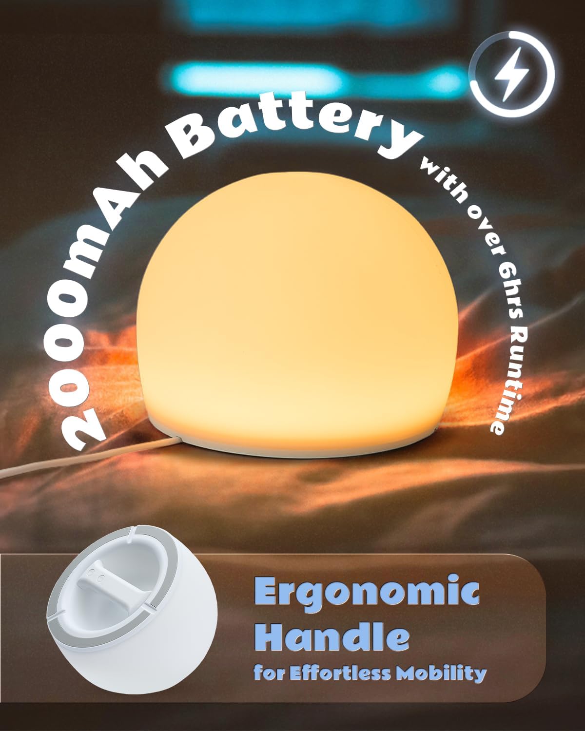 Squishy Egg Night Light Pro for Kids, Soft Egg Light with Multi Colors, Interactive Tap Light Stress Relief, Fidgets Toys, 5 Levels Brightness, Auto-dim in 30 Minutes