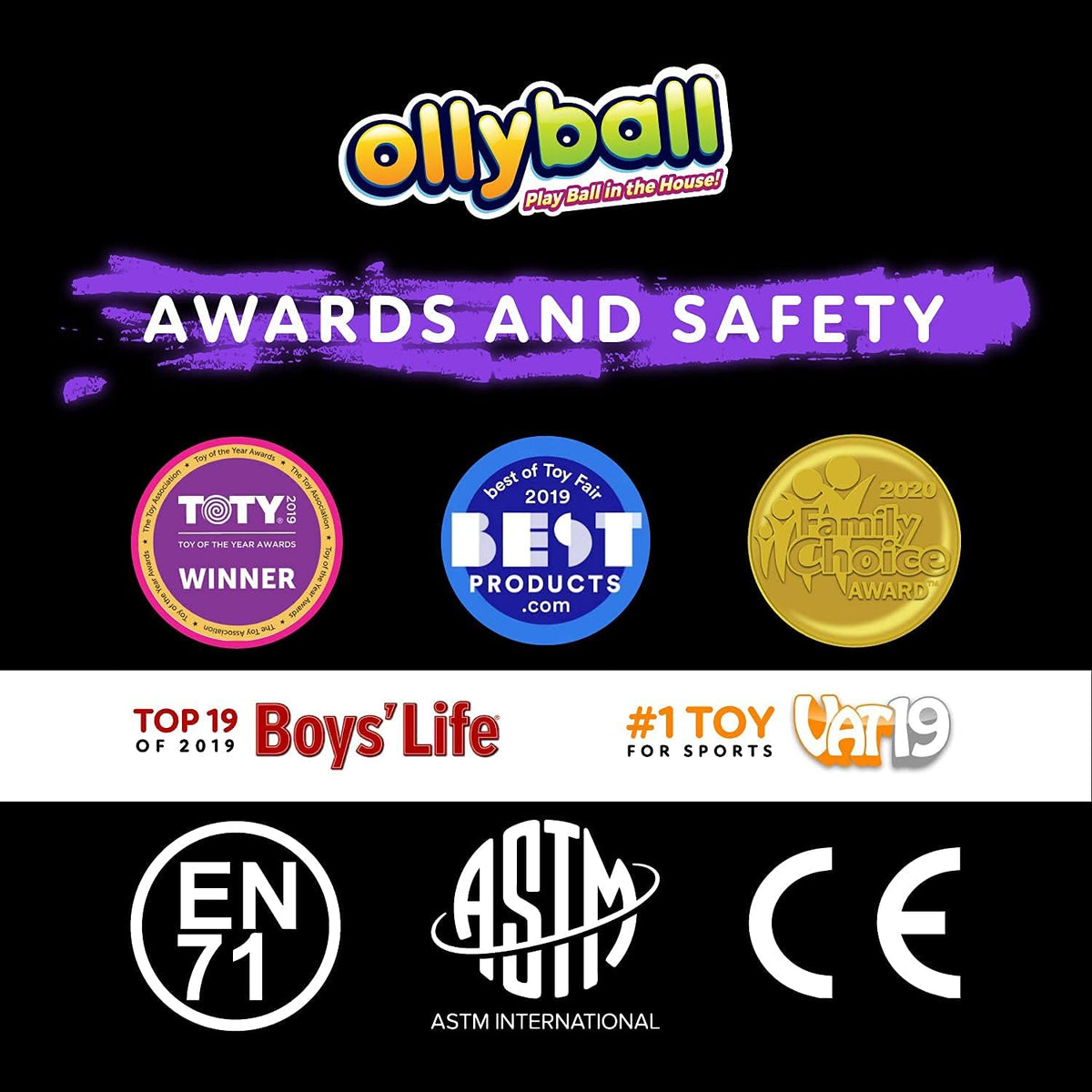Ollyball NEW Glow Party! Glow in the Dark Inflatable Ball with LED Blacklight Strip and Five Glow Markers Included, Great Indoor Toy for Kids of All Ages!