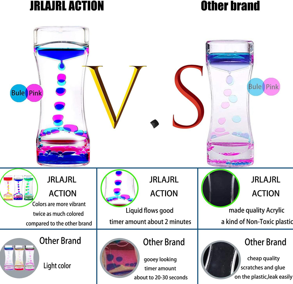 3 Pack Liquid Motion Bubbler Timer Sensory