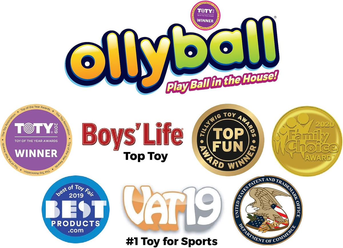 Ollyball NEW Glow Party! Glow in the Dark Inflatable Ball with LED Blacklight Strip and Five Glow Markers Included, Great Indoor Toy for Kids of All Ages!