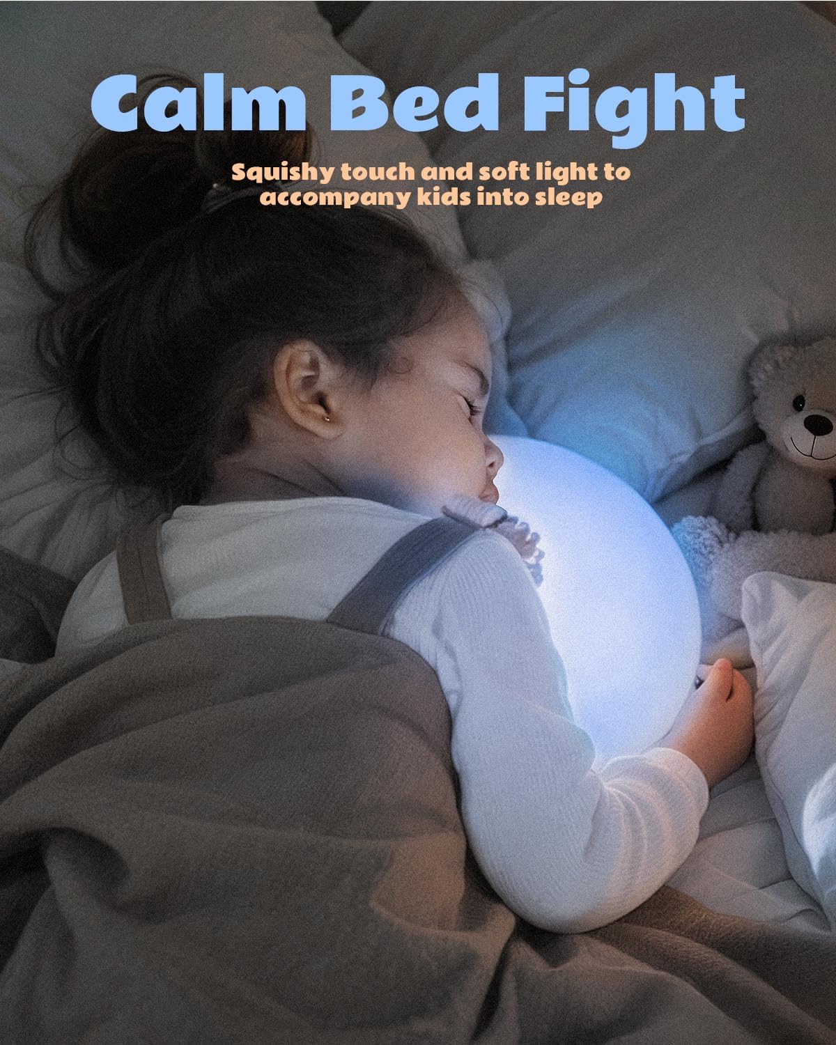 Squishy Egg Night Light Pro for Kids, Soft Egg Light with Multi Colors, Interactive Tap Light Stress Relief, Fidgets Toys, 5 Levels Brightness, Auto-dim in 30 Minutes