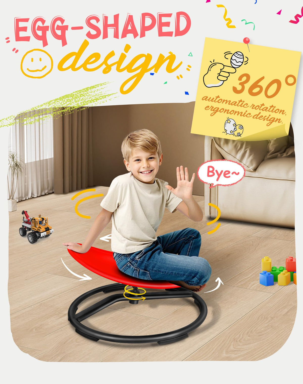 FERUERW Spinning Chair for Autistic Kids, Autism Sensory Toy Gifts