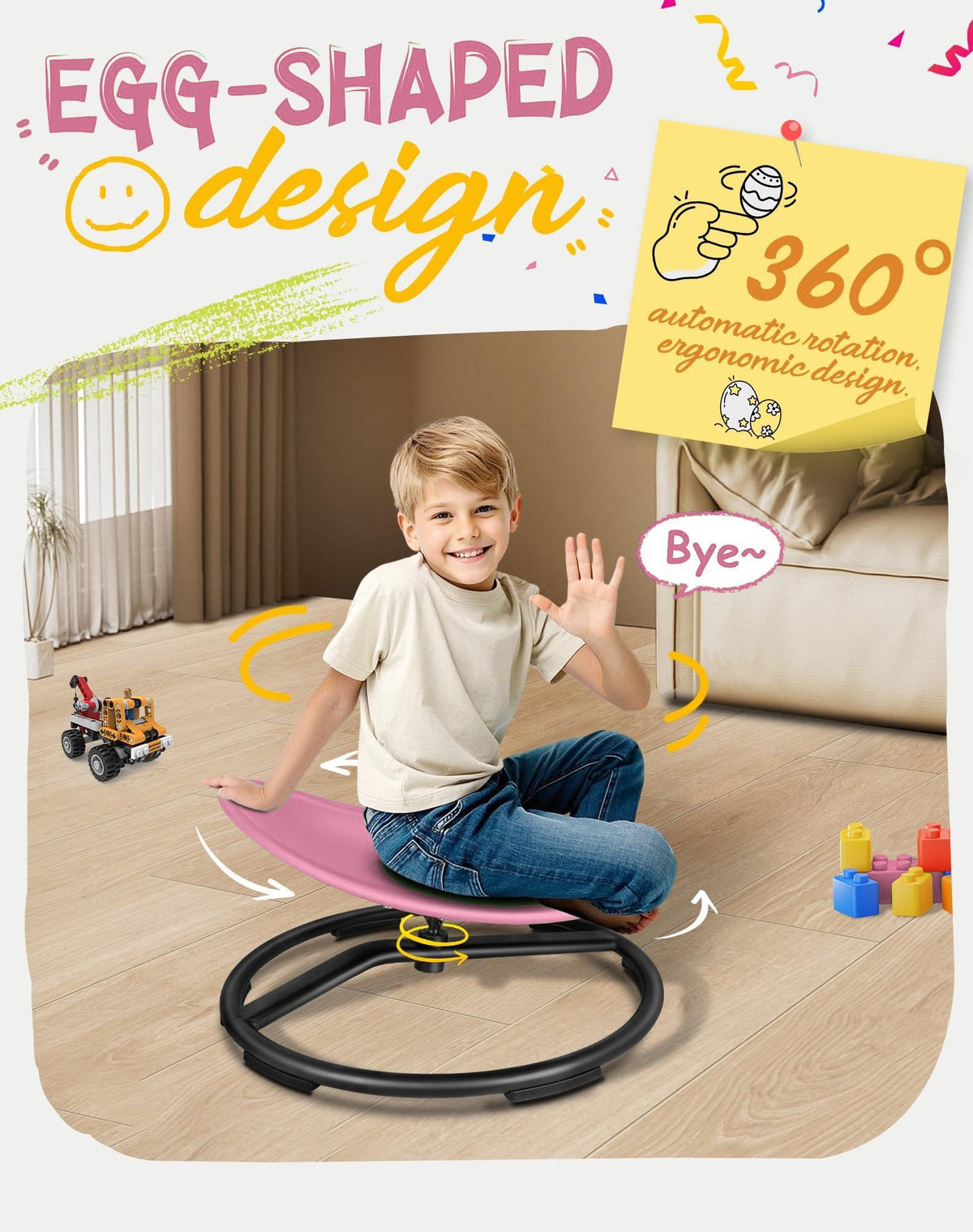 FERUERW Spinning Chair for Autistic Kids, Autism Sensory Toy Gifts