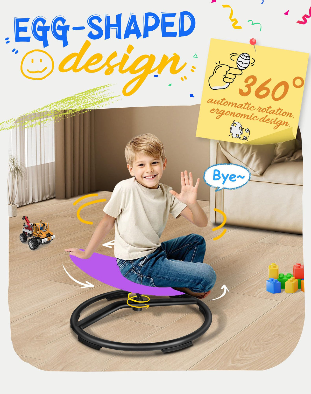FERUERW Spinning Chair for Autistic Kids, Autism Sensory Toy Gifts
