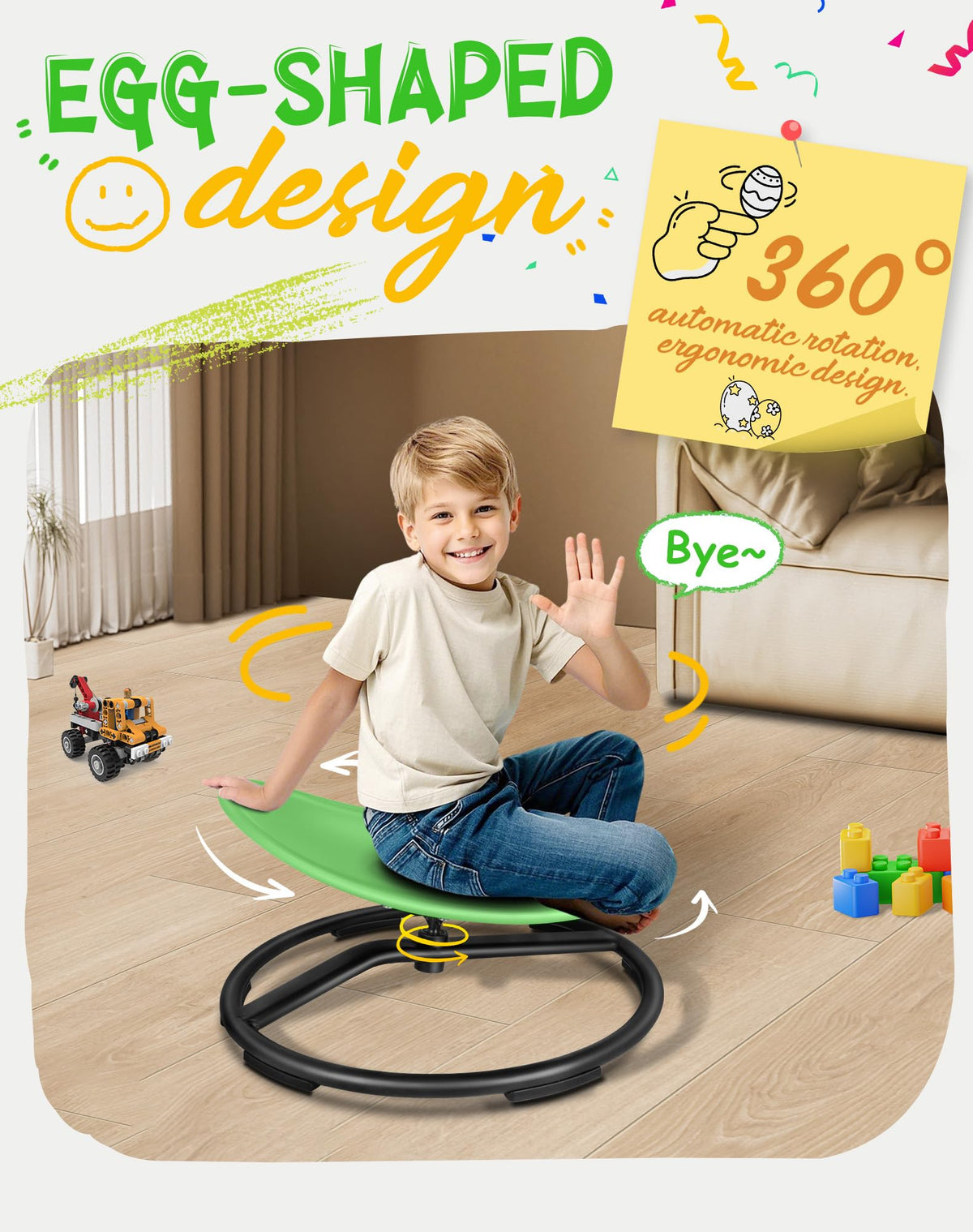 FERUERW Spinning Chair for Autistic Kids, Autism Sensory Toy Gifts