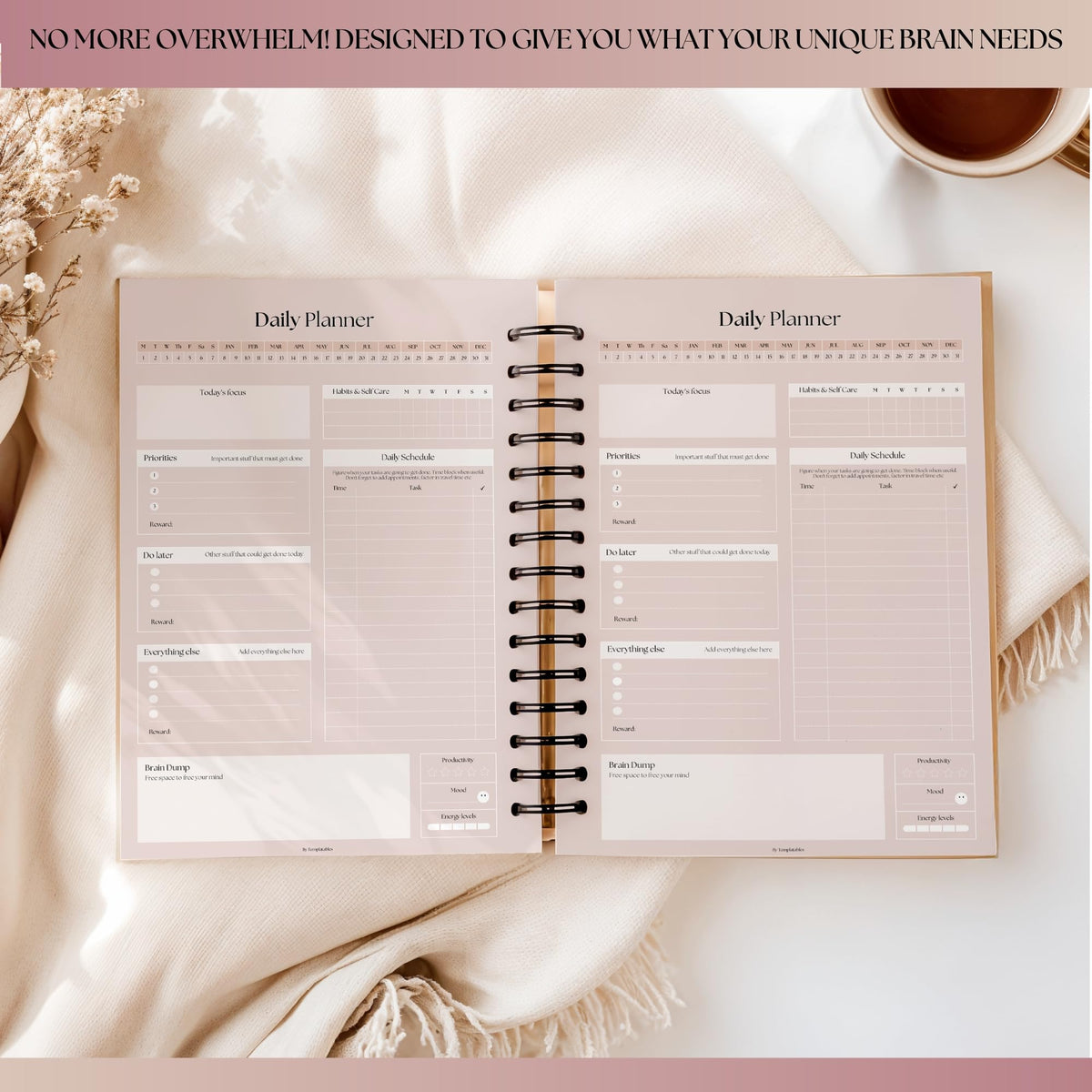 ADHD Daily Planner for Neurodivergent Adults - Productivity Daily Planner & Task Management to Stay Organized and Focused (Rainbow)