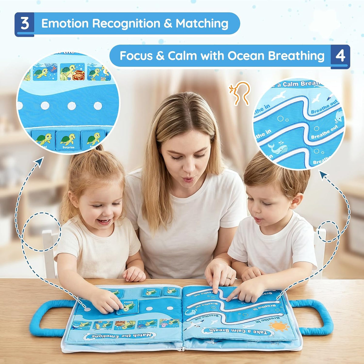 Weighted Calming Book for Kids, Sensory Toys for Calm Down, Stress, Anxiety
