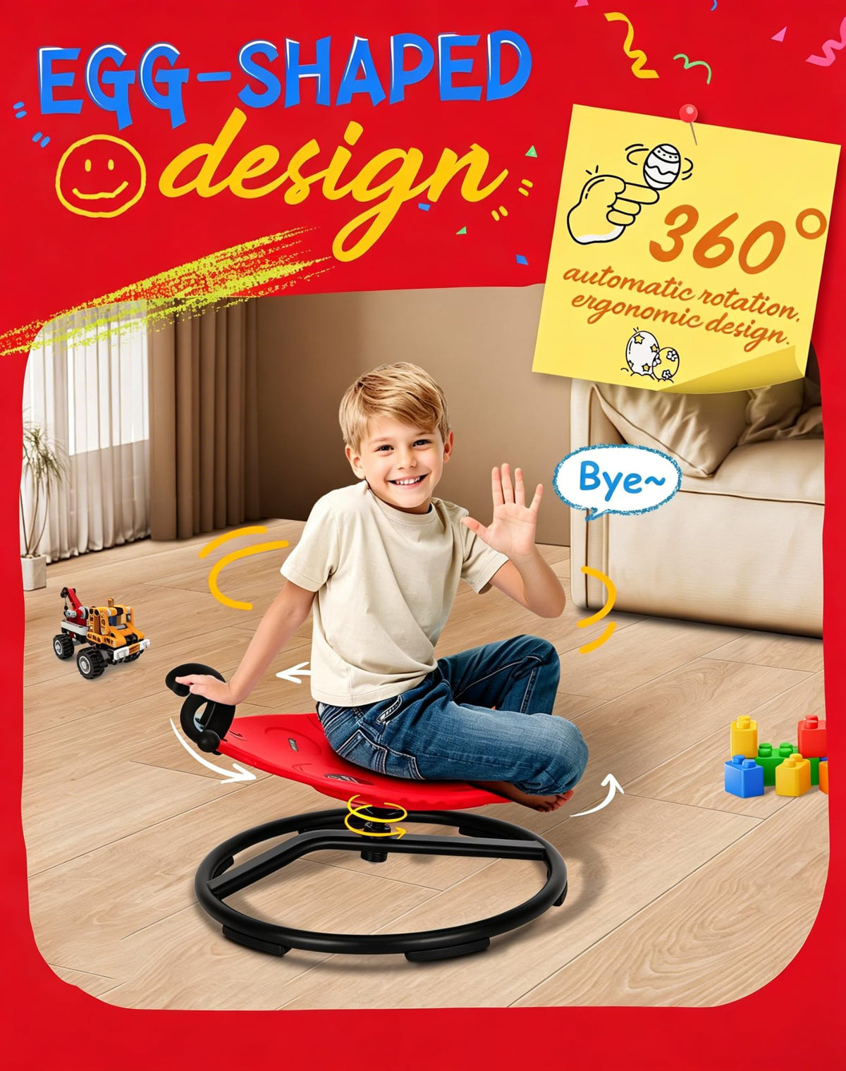 FERUERW Spinning Chair for Autistic Kids, Autism Sensory Toy Gifts