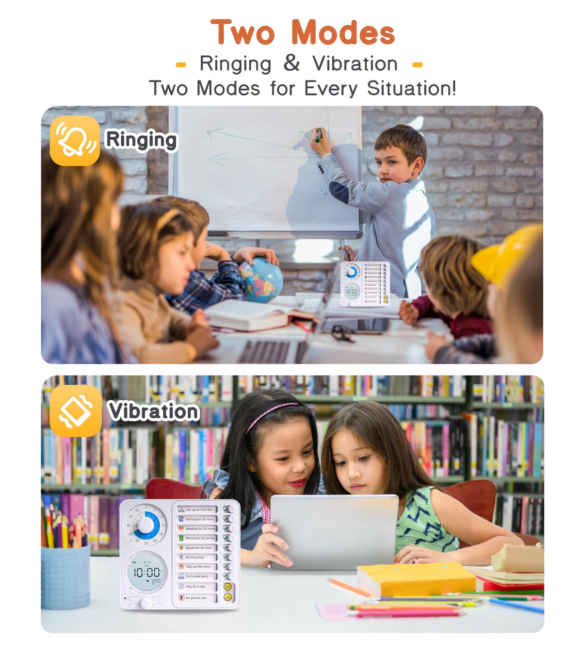 Herloreen Visual Timer for ADHD, Chore Chart & Task Planner for Kids,Adults