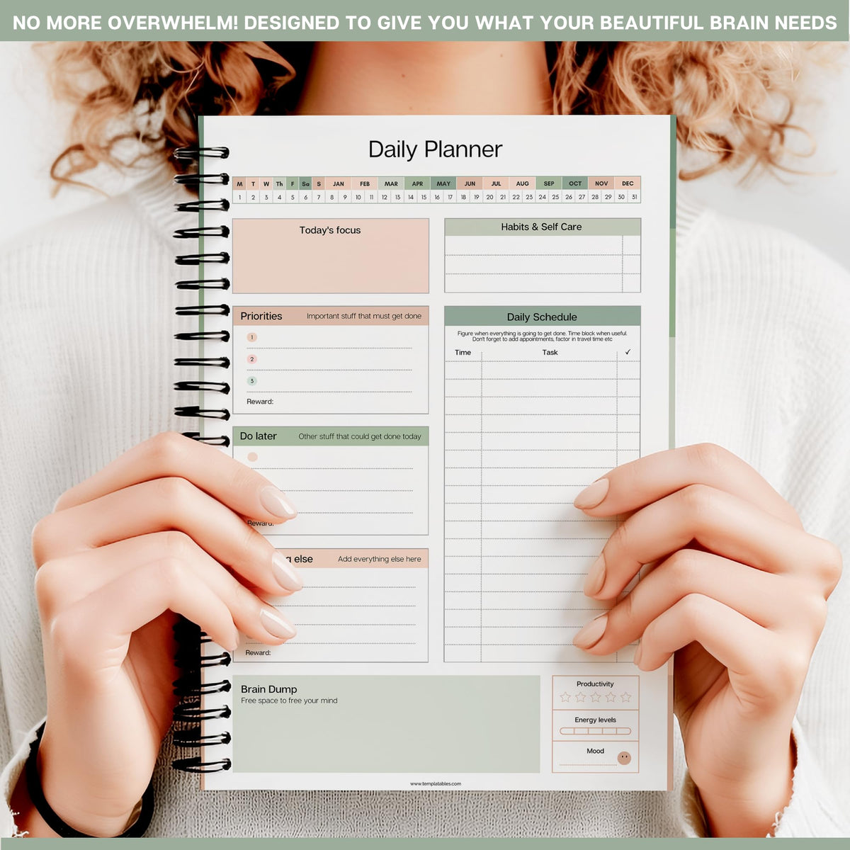 ADHD Daily Planner for Neurodivergent Adults - Productivity Daily Planner & Task Management to Stay Organized and Focused (Rainbow)