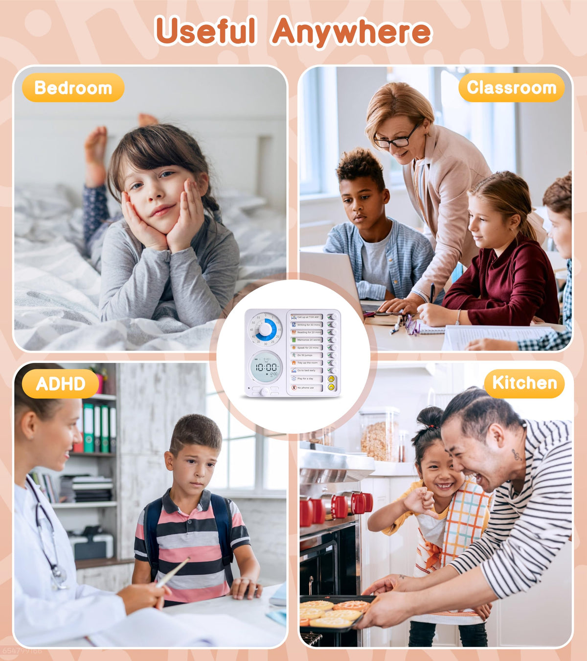 Herloreen Visual Timer for ADHD, Chore Chart & Task Planner for Kids,Adults