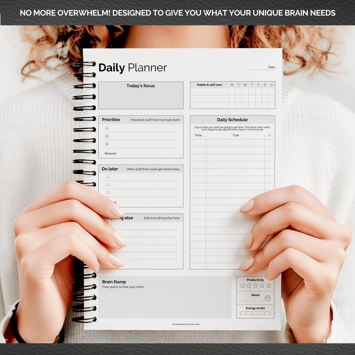 ADHD Daily Planner for Neurodivergent Adults - Productivity Daily Planner & Task Management to Stay Organized and Focused (Rainbow)