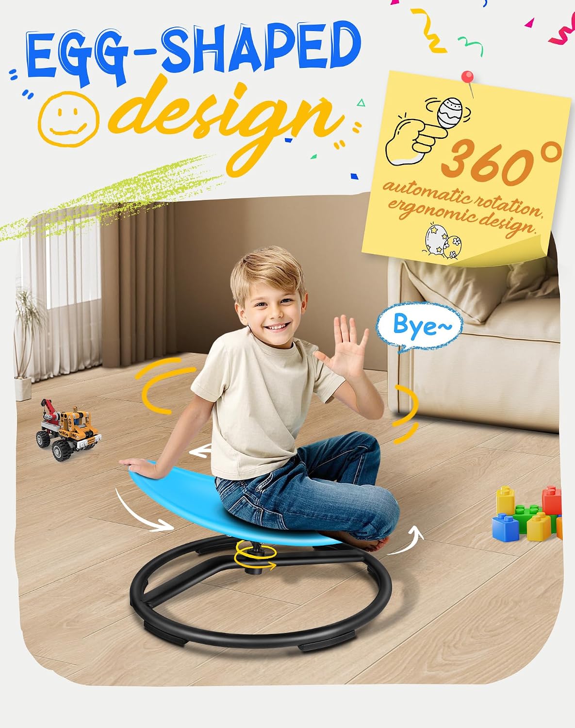FERUERW Spinning Chair for Autistic Kids, Autism Sensory Toy Gifts