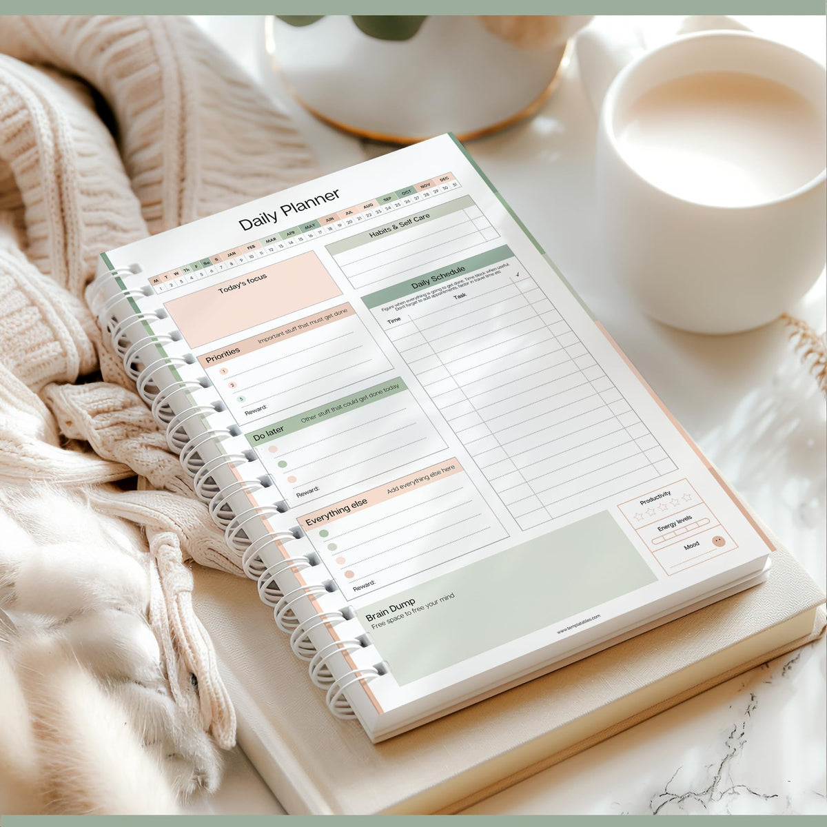 ADHD Daily Planner for Neurodivergent Adults - Productivity Daily Planner & Task Management to Stay Organized and Focused (Rainbow)