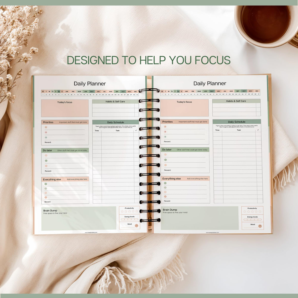 ADHD Daily Planner for Neurodivergent Adults - Productivity Daily Planner & Task Management to Stay Organized and Focused (Rainbow)