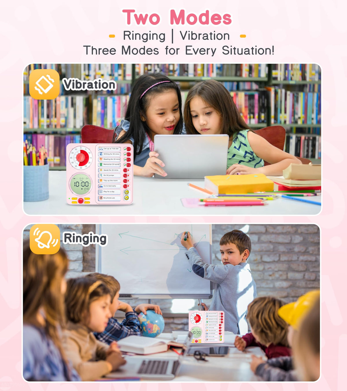 Herloreen Visual Timer for ADHD, Chore Chart & Task Planner for Kids,Adults